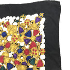 Chanel Silk Scarf With Vibrant Jewelry Print
