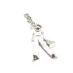 Anteprima Silver Chain With Pink Ribbon Detail