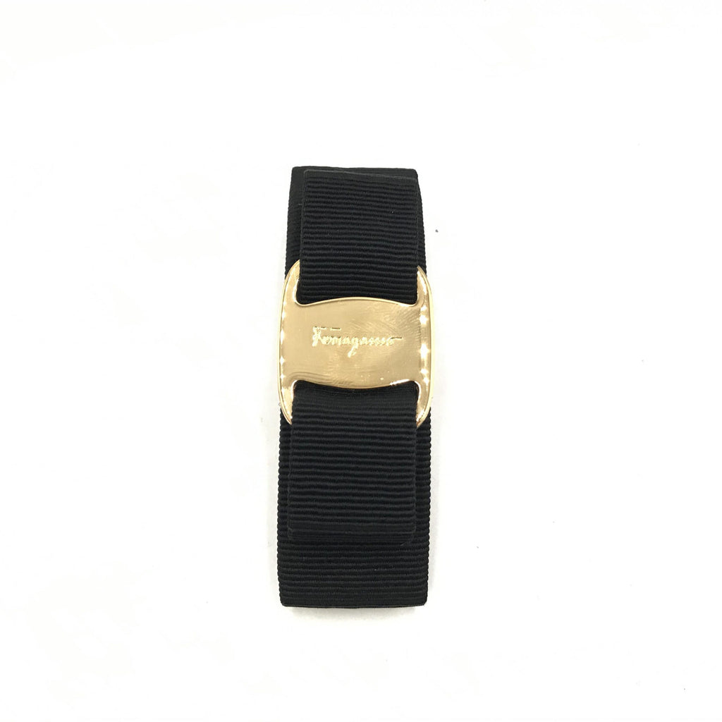 Salvatore Ferragamo Vara Hair Clip In Black