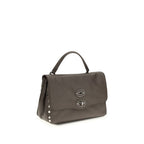Zanellato Brown Calf Leather Bos Taurus Shoulder Bag