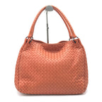 Bottega Veneta Intrecciato Leather Hobo Bag In Orange