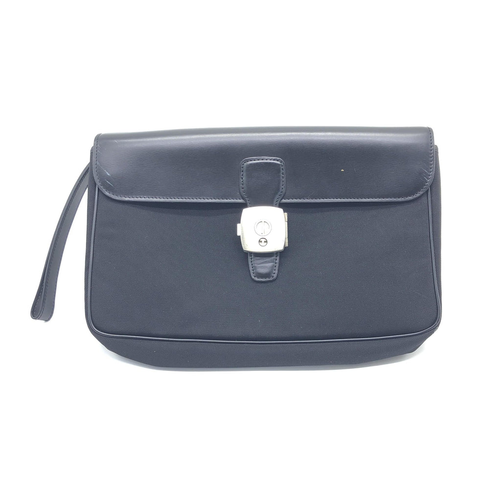 Dunhill Black Leather Clutch Bag