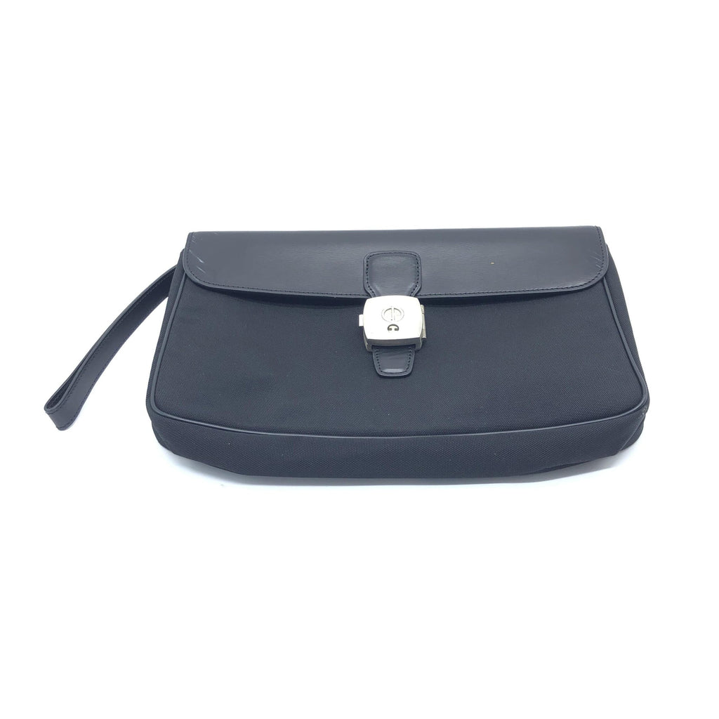 Dunhill Black Leather Clutch Bag