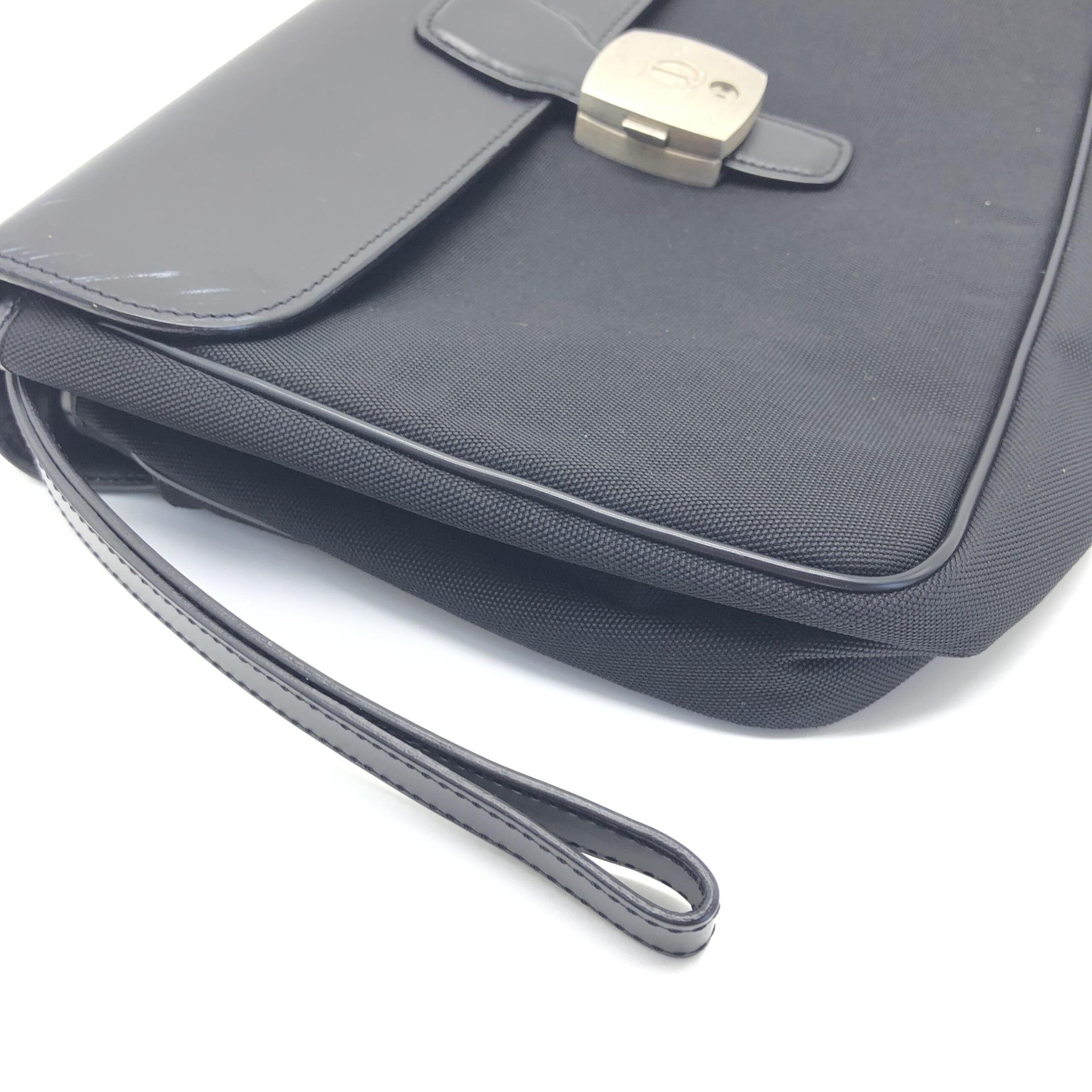 Dunhill Black Leather Clutch Bag