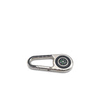 Fendi Silver Metal Compass Charm Keychain
