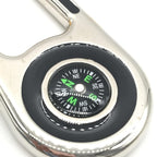Fendi Silver Metal Compass Charm Keychain