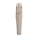 The Andamane Gray Polyester Long Dress