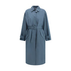 Fendi Blue Cotton Coat