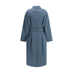 Fendi Blue Cotton Coat