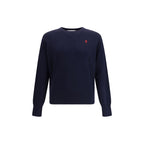 Ami Paris Blue Merino Wool Sweatshirt