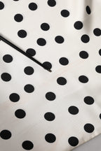 Dolce & Gabbana White Black Polka Dot Neck Wrap Foulard 165.5cmx32cm Scarf
