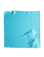 Dolce & Gabbana Turquoise Blue Silk Pocket Square Handkerchief 34cm x 34cm  Scarf