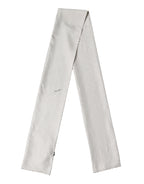 Dolce & Gabbana White Brown Polka Dot Silk Bandeau Neck Wrap 151cm x 13cm  Scarf