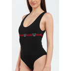 Moschino Black Cotton Bodysuit