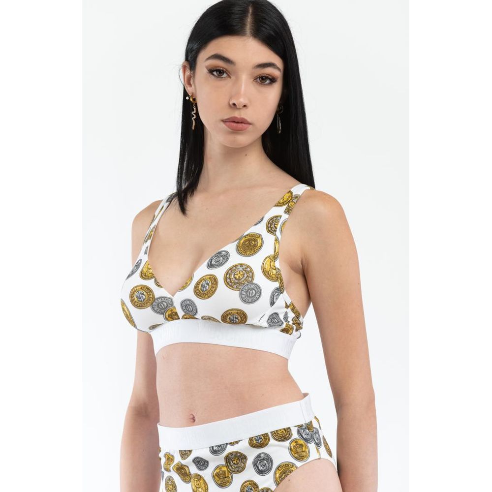 Moschino White Cotton Bra