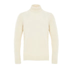 Gran Sasso White Wool Turtleneck