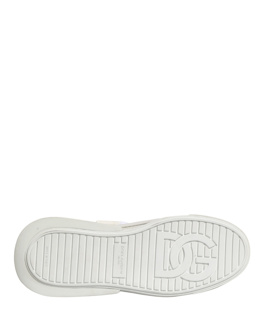 Dolce & Gabbana White Calfskin Leather Low Top Sneakers Shoes