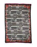 Dolce & Gabbana Multicolor Cutlery Floral Wrap Shawl 135cm x 132cm Scarf