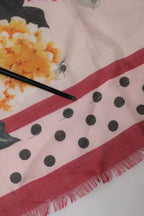 Dolce & Gabbana Multicolor Floral Print Square Stole 136cm x 130cm Scarf