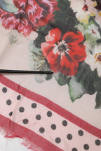 Dolce & Gabbana Multicolor Floral Print Square Stole 133cm x 133cm Scarf