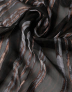 Dolce & Gabbana Black Stripes Silk Wrap Shawl Stole 193cm x 131cm Scarf