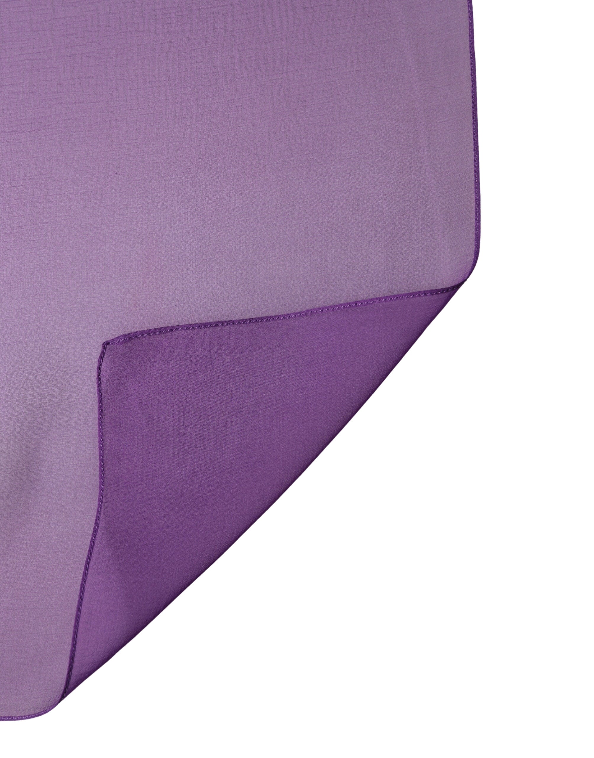 Dolce & Gabbana Purple Silk Neck Wrap Shawl Foulard 134cm x 131cm  Scarf