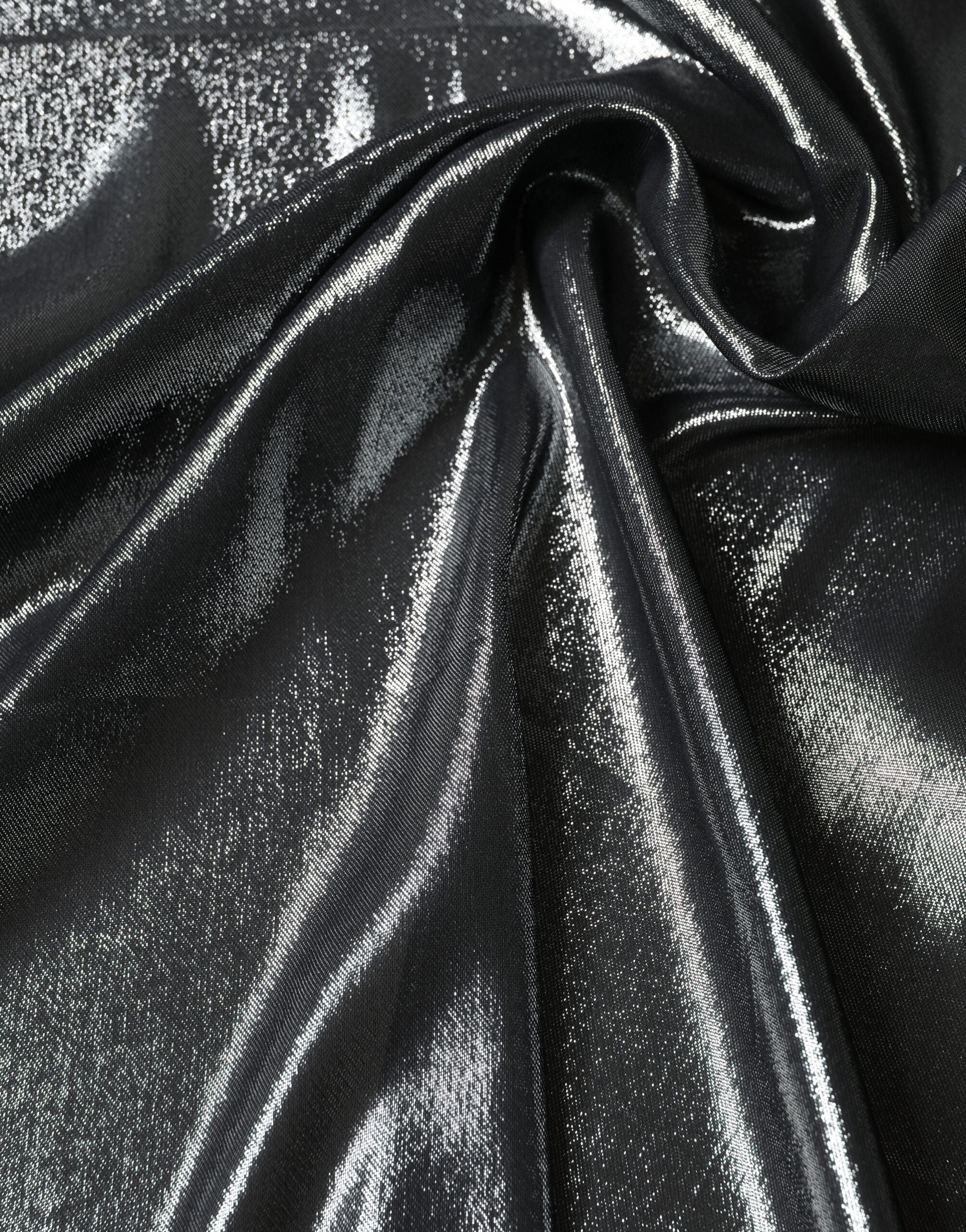 Dolce & Gabbana Black Silk Lurex Foulard Wrap Shawl 119cm x 117.5cm  Scarf