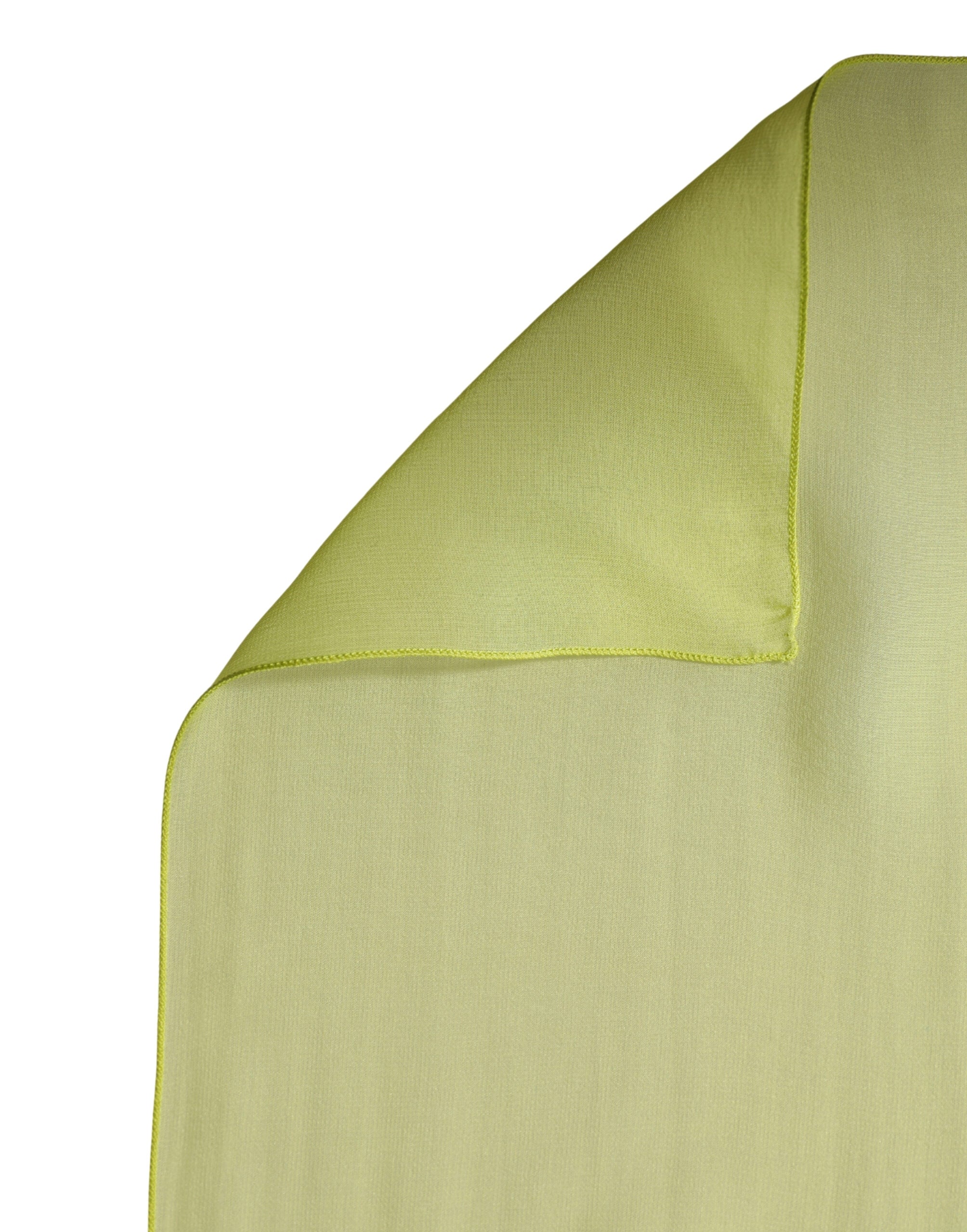 Dolce & Gabbana Yellow Green Silk Sash Foulard Stole 270cm x 120cm  Scarf