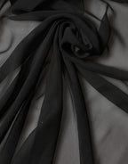 Dolce & Gabbana Black Silk Neck Wrap Shawl Stole 167cm x 126cm Scarf