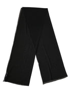 Dolce & Gabbana Black Silk Neck Wrap Shawl Stole 200cm x 64cm  Scarf