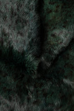 Dolce & Gabbana Black Green Stripe Fur Shawl Neck Wrap 180cm x49cm  Scarf