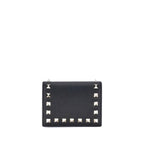 Valentino Garavani Black Calf Leather Bos Taurus Wallet