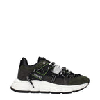 Versace Gray Leather Sneakers