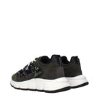 Versace Gray Leather Sneakers