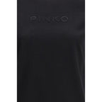 PINKO Black Cotton T-Shirt