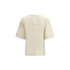 Loulou De Saison Beige Silk T-Shirt