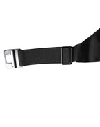 Dolce & Gabbana Black 100% Silk Wide Belt Waist Cummerbund