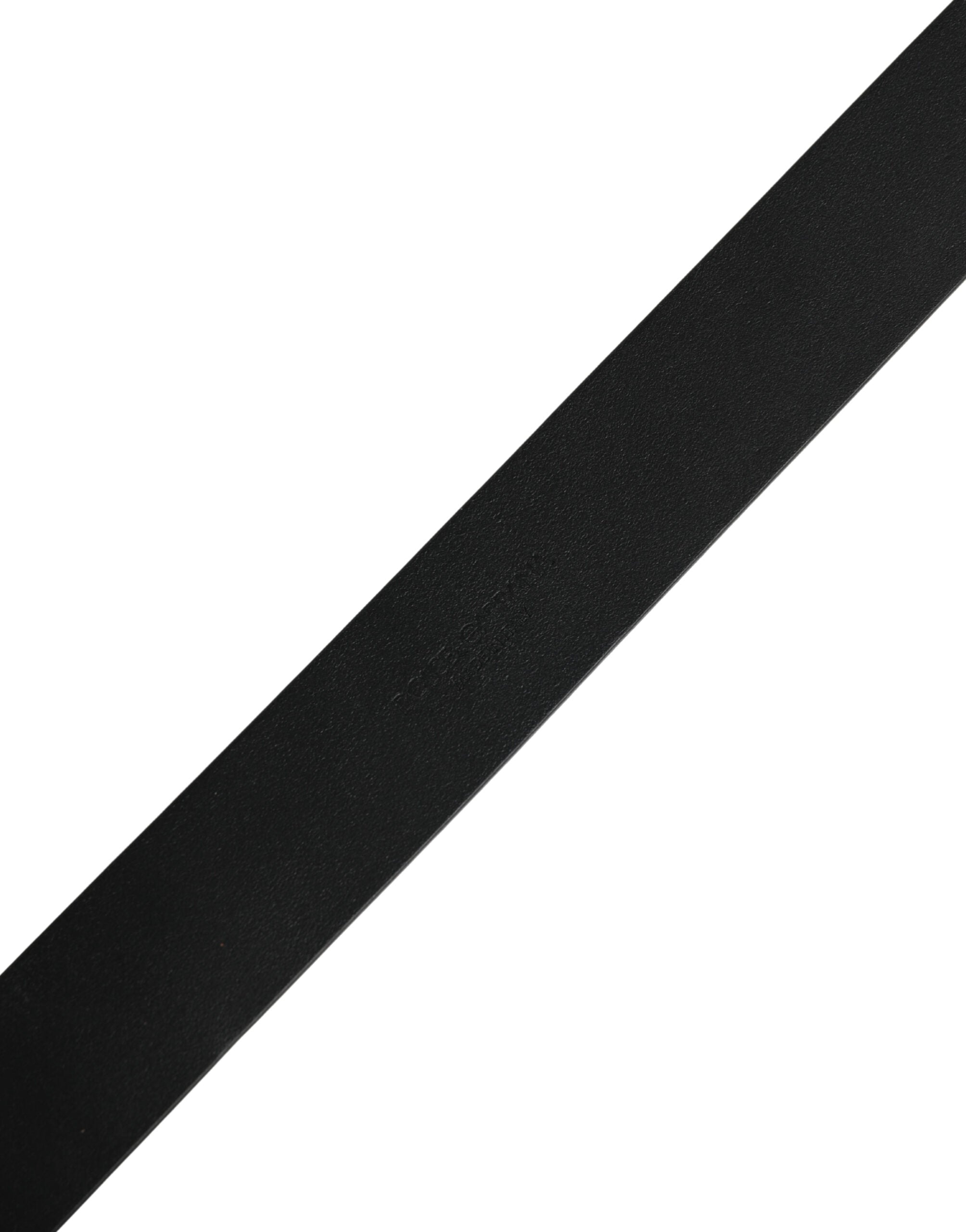Dolce & Gabbana Black Calf Leather Gold Metal Buckle  Belt