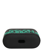 Dolce & Gabbana Black PVC Embossed Logo Flip Holder Women Airpods Case