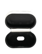 Dolce & Gabbana White Calf Leather Logo Flip Holder Strap Airpods Case