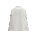 PINKO White Calf Leather Bos Taurus Shirt
