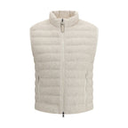 Brunello Cucinelli Beige Goose Down Sleveless Jacket
