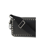 Valentino Garavani Black Calf Leather Bos Taurus Shoulder Bag