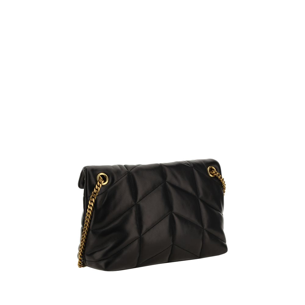 Saint Laurent Black Lamb Leather Shoulder Bag