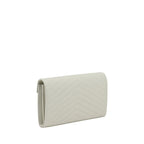 Saint Laurent White Calf Leather Bos Taurus Shoulder Bag