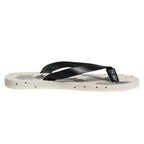 Dolce & Gabbana White Pineapple Print Slides Flip Flops Shoes