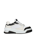 Versace White Leather Low Top Sneakers