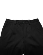 Dolce & Gabbana Black Wool Skinny Men Dress Trouser Pants