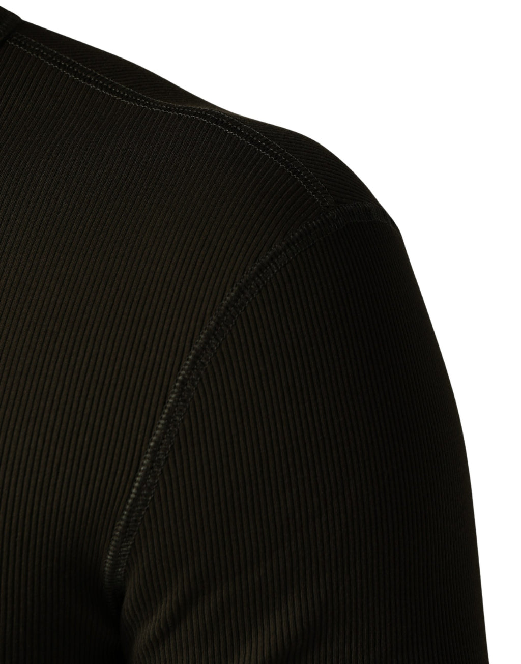 Dolce & Gabbana Brown Cotton Buttoned Henley Pullover Sweater