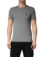 Dolce & Gabbana Gray DG Logo Crew Neck Men Underwear T-shirt